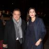 Edouard Nahum et une amie à la soirée de la 40ème édition "The Best Awards" à l'hôtel Four Seasons George V à Paris, le 27 Janvier 2017.