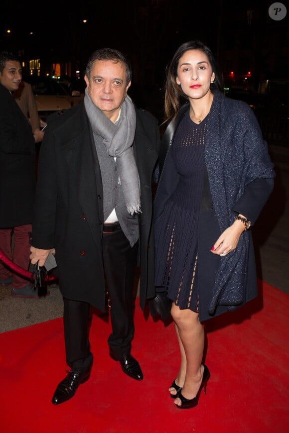 Edouard Nahum et une amie à la soirée de la 40ème édition "The Best Awards" à l'hôtel Four Seasons George V à Paris, le 27 Janvier 2017.