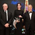 Frédéric Mitterrand, Lola Karimova-Tillyaeva et Massimo Gargia - 40 ème édition "The Best Awards" à l'hôtel Four Seasons George V à Paris le 27 janvier 2017.