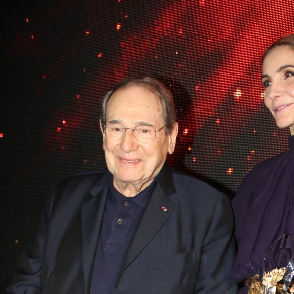 Robert Hossein et Clotilde Courau à la soirée de la 40ème édition "The Best Awards" à l'hôtel Four Seasons George V à Paris, le 27 Janvier 2017.