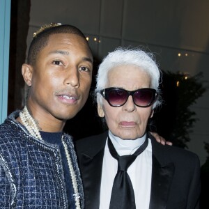 Pharrell Williams et Karl Lagerfled - Deuxième défilé Chanel "Métiers d'Art" au Ritz à Paris, France, le 6 décembre 2016.