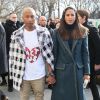 Pharrell Williams et sa femme Helen Lasichanh au défilé de mode prêt-à-porter "Chanel", collection automne-hiver 2016/2017, à Paris. Le 8 mars 2016.