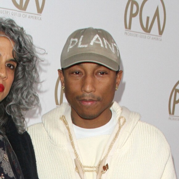 Pharrell Williams, Mimi Valdes - Tapis rouge du " 28th Annual Producers Guild Awards " à Los Angeles, le 28 Janvier 2017.