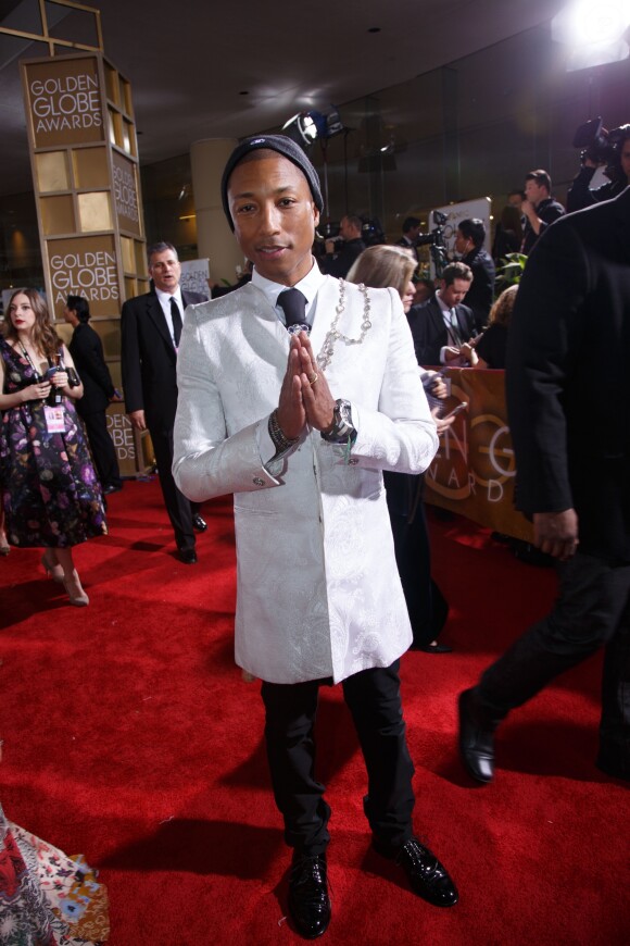 Pharrell Williams - 74ème cérémonie annuelle des Golden Globe Awards à Beverly Hills, le 8 janvier 2017.
