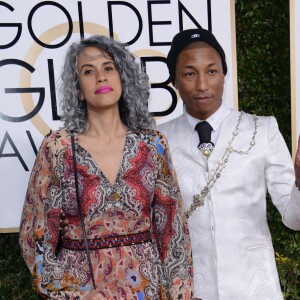 Pharrell Williams, Mimi Valdes - La 74ème cérémonie annuelle des Golden Globe Awards à Beverly Hills, le 8 janvier 2017.