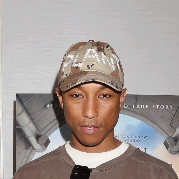 Pharrell Williams lors d'une projection du film ''Les figures de l'ombre'' (Hidden Figures) à West Hollywood, le 4 janvier 2017.