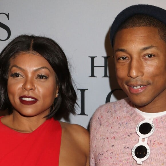 Taraji P. Henson et Pharrell Williams à la première de 'Hidden Figures' au théâtre SVA à New York, le 10 décembre 2016.
