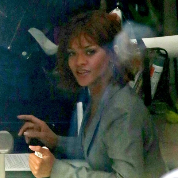 Rihanna dans la peau de Marion Crane, sur le tournage d'un nouvel épisode de la série Bates Motel. Vancouver, le 15 novembre 2016.