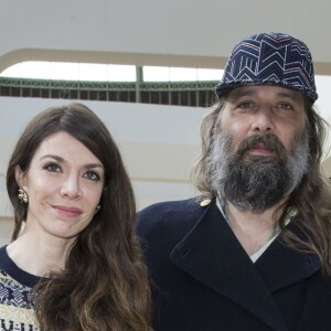 Sebastien Tellier et sa femme Amandine de la Richardière - People au défilé de mode Chanel collection prêt-à-porter Automne Hiver 2016/2017 au Grand Palais, lors de la fashion week à Paris, le 8 mars 2016. © Olivier Borde/Bestimage