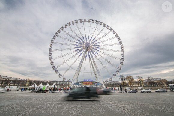 La grande roue de la place de la Concorde bloquée par des forains en soutien à Marcel Campion. Le 24 novembre 2016