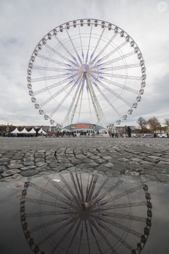 La grande roue de la place de la Concorde bloquée par des forains en soutien à Marcel Campion. Le 24 novembre 2016