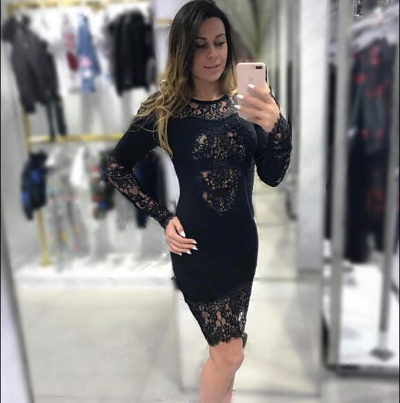 Shanna Kress en robe sexy - Instagram, janvier 2017