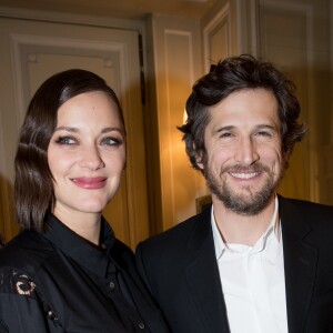 Marion Cotillard enceinte et son compagnon Guillaume Canet - Dîner à l'hôtel Meurice des Révélations César 2017 à Paris le 16 janvier 2017. © Cyril Moreau/Bestimage