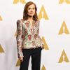Isabelle Huppert (en Armani Privé) à l'Oscar Nominee Luncheon au Beverly Hilton à Beverly Hills, le 6 février 2017 © AdMedia via Zuma/Bestimage