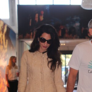 George Clooney et sa femme Amal quittent Rome en jet privé, le 30 mai 2016