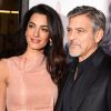 Amal et George Clooney - Première de "Our brand is crisis" à Los Angeles le 26 octobre 2015.