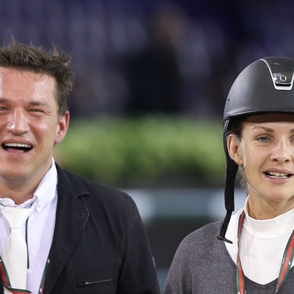 BENJAMIN CASTALDI ET SA FEMME VANESSA BROUSSOULOUX - GUCCI MASTERS 2011 AU PAR DES EXPOSITIONS A VILLEPINTE