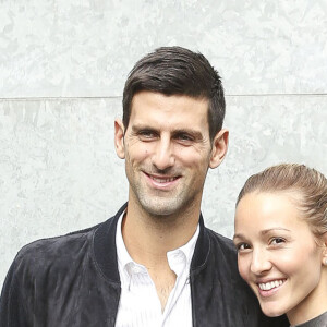 Novak Djokovic et sa femme Jelena Djokovic au défilé Giorgio Armani à Milan le 23 septembre 2016. Parents de Stefan, né en octobre 2014, ils attendraient leur 2e enfant pour août 2017 selon le tabloïd serbe Blic.