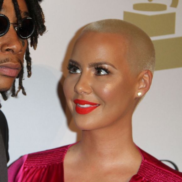 Wiz Khalifa et Amber Rose au gala pré-Grammy à l'hôtel The Beverly Hilton à Beverly Hills, le 11 février 2017