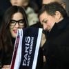 Liv Tyler et son compagnon David Gardner assistent au match de Ligue des Champions, 8ème de finale, Paris Saint-Germain contre le FC Barcelona au parc des Princes à Paris, France, le 14 février 2017. Le PSG a remporté le match sur le score de 4-0. © Cyril Moreau/Bestimage