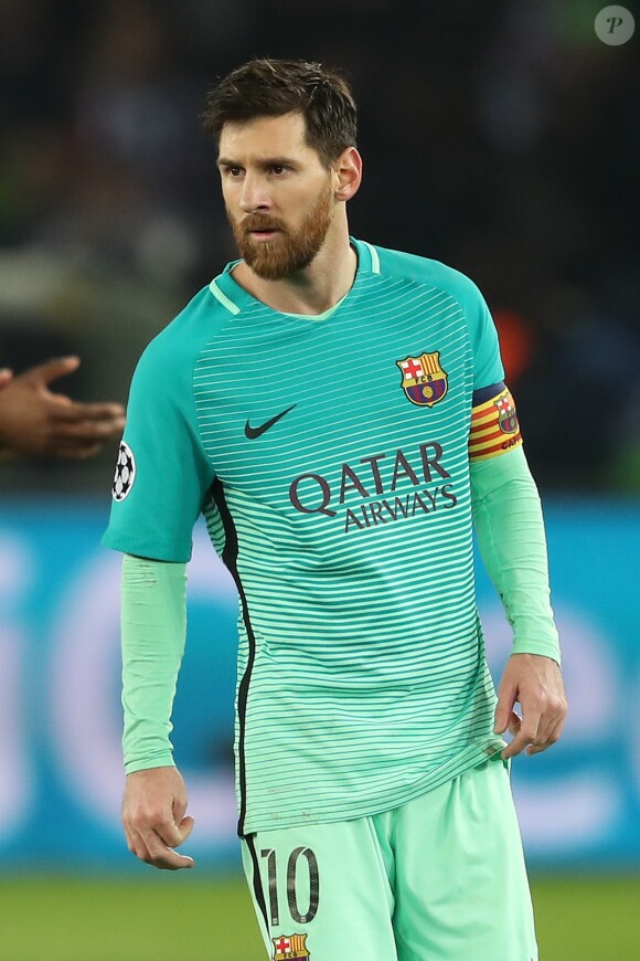 Lionel Messi lors du match de Ligue des Champions, 8ème de finale, Paris Saint-Germain contre le FC Barcelona au parc des Princes à Paris, France, le 14 février 2017. Le PSG a remporté le match sur le score de 4-0. © Cyril Moreau/Bestimage