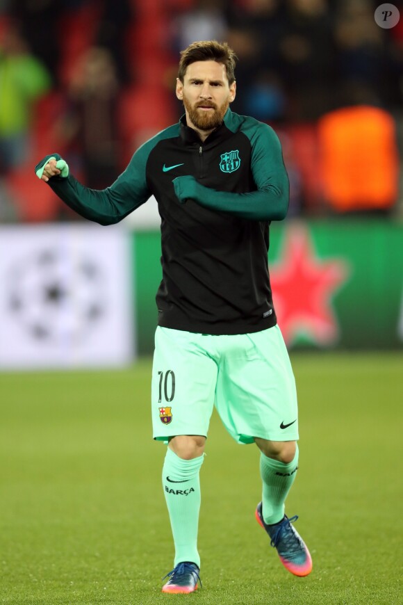 Lionel Messi lors du match de Ligue des Champions, 8ème de finale, Paris Saint-Germain contre le FC Barcelona au parc des Princes à Paris, France, le 14 février 2017. Le PSG a remporté le match sur le score de 4-0. © Cyril Moreau/Bestimage
