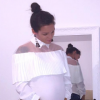 Julia Paredes enceinte de son premier enfant. Février 2017.