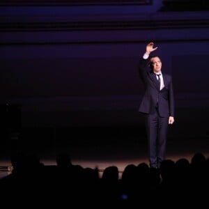 Exclusif - Gad Elmaleh se produit sur la mythique scène du "Carnegie Hall" à New York, avec son spectacle "Oh My Gad", entièrement joué en anglais. New York, le 11 février 2017. © Dominique Jacovides/Bestimage