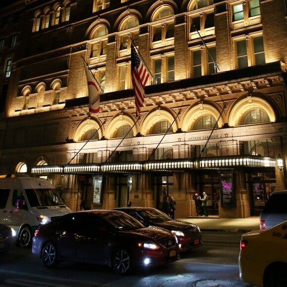 Exclusif - Gad Elmaleh se produit sur la mythique scène du "Carnegie Hall" à New York, avec son spectacle "Oh My Gad", entièrement joué en anglais. New York, le 11 février 2017. © Dominique Jacovides/Bestimage