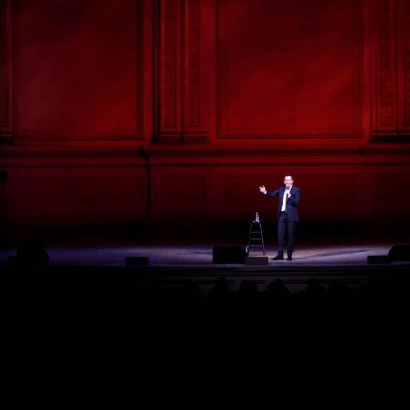 Exclusif - Gad Elmaleh se produit sur la mythique scène du "Carnegie Hall" à New York, avec son spectacle "Oh My Gad", entièrement joué en anglais. New York, le 11 février 2017. © Dominique Jacovides/Bestimage