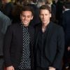 Tom Daley et son compagnon Dustin Lance Black à l'Avant-première du film "The Hunger Games - La Révolte : Part 2" à Londres. Le 5 novembre 2015