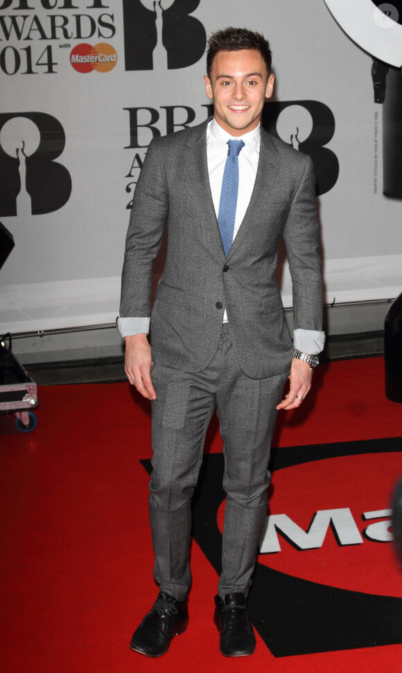 Tom Daley à la soirée des "Brit Awards 2014" en partenariat avec MasterCard à Londres, le 19 février 2014.