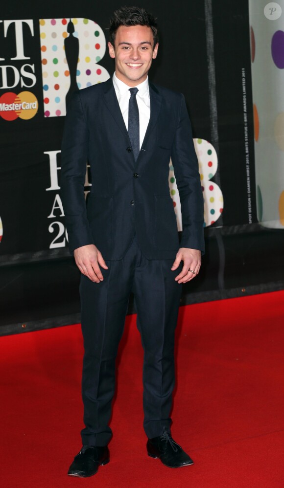 Tom Daley à la Soiree des "Brit Awards" a Londres, le 20 février 2013.