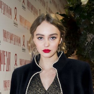 Lily-Rose Depp - 15ème édition du "Dîner de la mode du Sidaction" au Grand Palais à Paris, le 26 janvier 2017. © Olivier Borde/Bestimage