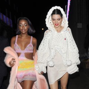 Kendall Jenner et Justine Skye ont fait la fête à Londres, le 20 février 2017