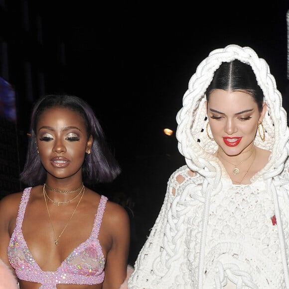 Kendall Jenner et Justine Skye ont fait la fête à Londres, le 20 février 2017