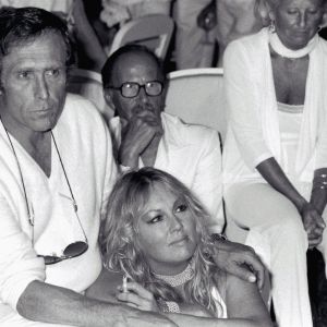 Marc Simenon et sa femme Mylène Demongeot à Saint Tropez en 1983.