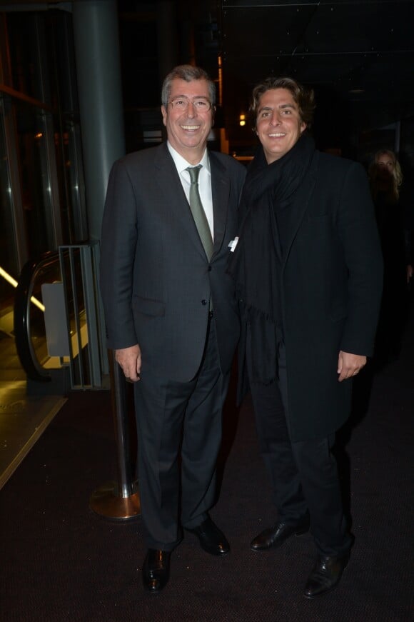Patrick Balkany et son fils Alexandre Balkany lors de l'avant-première du film Vive la France à l'UGC Ciné Cité Bercy à Paris, le 19 février 2013.