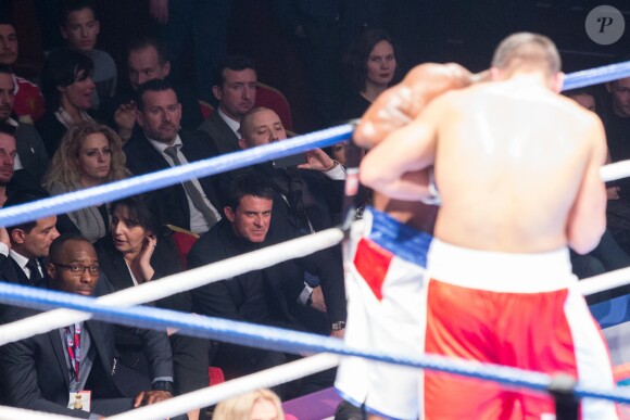 Manuel Valls - People à la soirée des World Series of Boxing France vs Angleterre à la salle Wagram à Paris le 23 février 2017. © Cyril Moreau/Bestimage