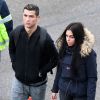 Cristiano Ronaldo et sa compagne Georgina Rodriguez arrivant à Zurich pour la soirée de remise du ballon d'or le 9 janvier 2016.