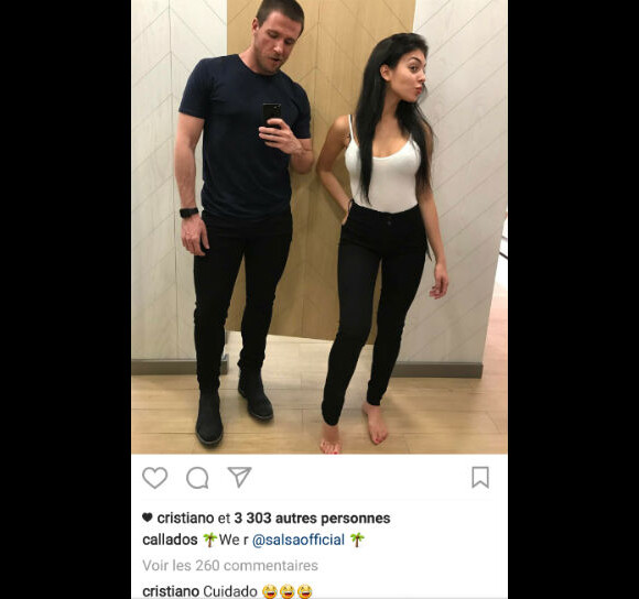 Georgina Rodriguez, la petite-amie de Cristiano Ronaldo, fait du shopping avec un ami. Cristiano Ronaldo a laissé commentaire... Phot publiée sur Instagram en février 2017.