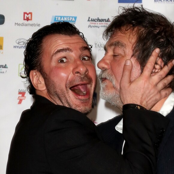 Les acteurs Olivier Marchal et Michaël Youn pour "Mon frère bien aimé"- 19ème Festival des créations télévisuelles de Luchon le 4 février 2017. © Patrick Bernard/ Bestimage