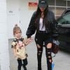 Kourtney Kardashian emmène sa fille Penelope découvrir une galerie d'art à Beverly Hills, le 2 février 2017