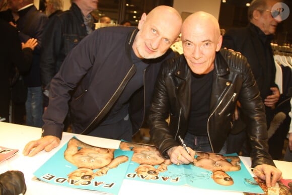 Pierre et Gilles (Pierre Commoy et Gilles Blanchard) lors de la soirée de lancement en exclusivité du magazine Façade 16, le numéro des 40 ans chez colette, en présence des créateurs et de tous les artistes et personnalités de Façade 16 à Paris, France, le 23 février 2017. © Philippe Baldini/Bestimage