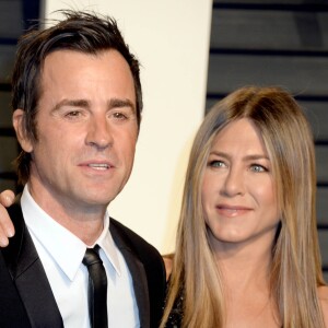 Justin Theroux et sa femme Jennifer Aniston à la soirée Vanity Fair en marge de la cérémonie des Oscar 2017 à Los Angeles le 26 février 2017