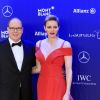 Le prince Albert II de Monaco et la princesse Charlene de Monaco - Soirée des Laureus World Sport Awards 2017 à Monaco le 14 février 2017.