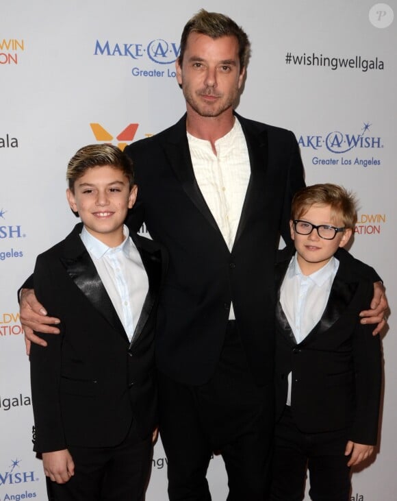 Gavin Rossdale et ses fils Kingston Rossdale et Zuma Rossdale lors du 4ème Gala annuel ''Wishing Well Winter'' à Los Angeles, le 7 décembre 2016.
