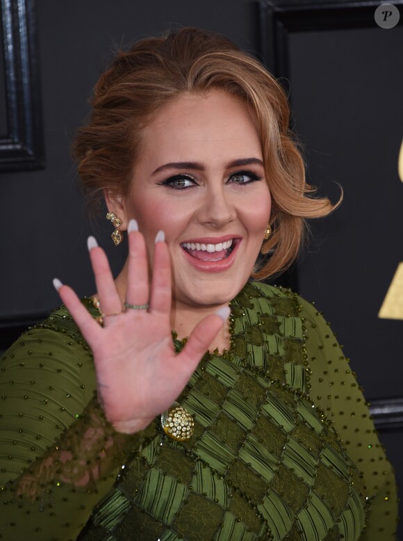Adele à la 59ème soirée annuelle des Grammy Awards au théâtre Microsoft à Los Angeles, le 12 février 2017 © Chris Delmas/Bestimage