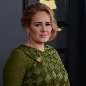 Adele à la 59ème soirée annuelle des Grammy Awards au théâtre Microsoft à Los Angeles, le 12 février 2017.