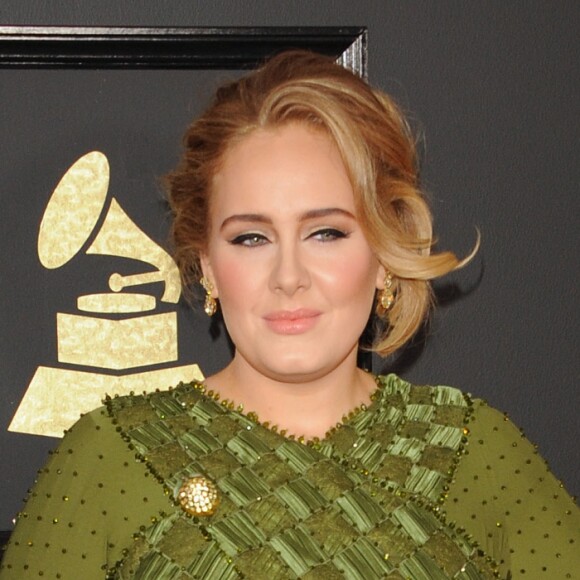 Adele à la 59ème soirée annuelle des Grammy Awards au théâtre Microsoft à Los Angeles, le 12 février 2017.